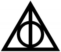 Dealthly Hallows Decal - White
