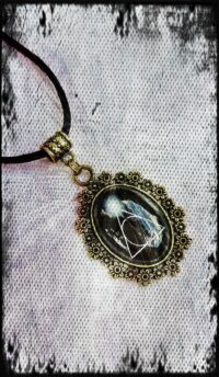Deathly Hallow Bronze Filigree Necklace